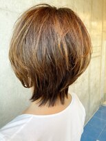 ジーナハーバー(JEANA HARBOR)&nbsp;ハイライトカラーくびれボブ☆大人ヘアスタイル