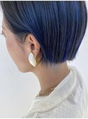 切りっぱなしショートブルー