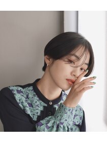 ヘアーラウンジ エゴ(Hair Lounge EGO) ショートで黒髪モードヘア シースルーで 無理ないヘアスタイルに