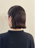メガネが似合う外ハネ切りっぱなしボブ30代【恵比寿KIMIDORI】