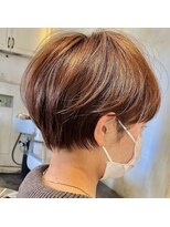 髪質改善と縮毛矯正の専門店 サンティエ(scintiller)&nbsp;大人綺麗な小顔襟足スッキリショートボブ　30代40代50代