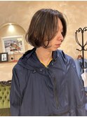 メンズボブ ハイライト メンズミディアム トレンドヘア 銀座