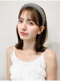 ミディアムヘア暗めカラーグランマッシュデザインカラー