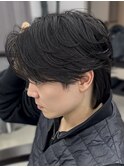 韓国風カルマパーマ×センターパート
