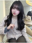 ワイドバングイメチェン美髪外ハネボブ+レイヤーカット韓国/池袋