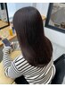 髪質向上】カット+ストレートパーマor縮毛矯正　胸上ミディアム