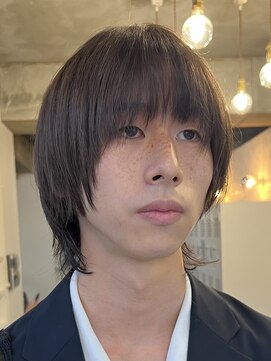 バイフィフス 原宿/表参道(by fifth) ミルクティーベージュダブルカラー韓国風メンズセンターパート