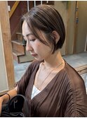ヘルシーブラウンカラーとミニボブ