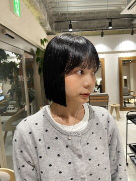 アドア 横浜(ADORE) 【ADORE横浜】切りっぱなしボブ×ブルーブラック