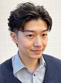 フェザーパーマ/メンズパーマ/ツーブロック/アップバング