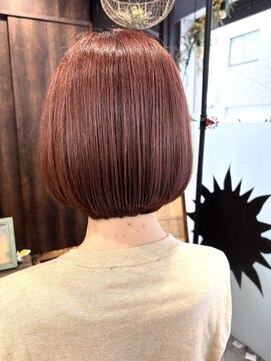 リノナ(Linona) ロングショートワンカールパーマカーキグレージュ前髪錦糸町