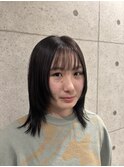 外ハネ×フェイスレイヤーミディ
