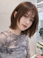 トリッカ シブヤ(TRICCA SHIBUYA)&nbsp;レイヤーボブ/くびれボブ/シースルーバング/ベージュカラー