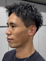 ニコトウキョウ 新宿(nico TOKYO)&nbsp;刈り上げアップバングスパイキーショートパーマスパイラルパーマ