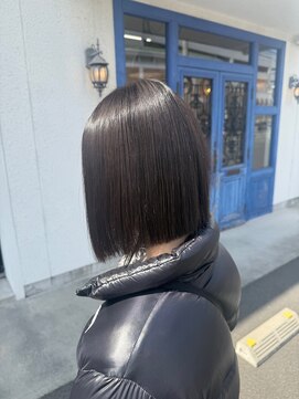 セットアップ 倉敷中庄店(SET-UP) 暗めカラー縮毛矯正×ボブ11.12