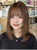 ミディアムレイヤー/レイヤーカット/前髪/顔周りカット/千葉駅