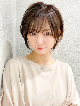 アフロート エル 錦糸町(AFLOAT L) 30代40代50代◎ペールベージュ大人かわいいひし形ショートボブ