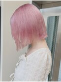 1102ボーイッシュ女子寒色系カラーパールグレースローカラーボブ