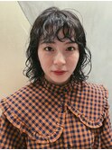 (stylist高橋)くしゃっとミディアムパーマ