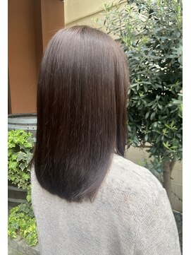 ココカラヘアー ニコ(cococara hair nico) 大人可愛い/ロングボブ/ラベンダーグレージュ/艶髪/透明感