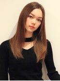 似合わせくびれ小顔カットネビージュワンレンひし形ボブルフ黒髪