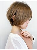 20代30代大人可愛いエアリーショートボブベージュ透明感