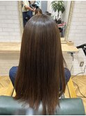 丸型◎髪質改善カラーで作るアッシュベージュ[稲毛駅/白髪染め]