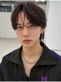 韓国ショートヘア メンズショート センターパート ウルフカット