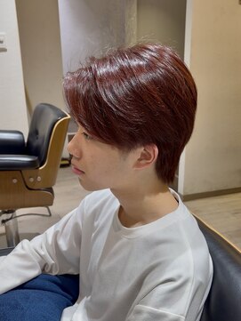 ニコヘアデザイン(NICO hair design) レッドカラー×センターパート