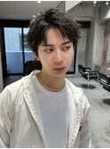 刈り上げセンターパートリバースセンターパートニュアンスパーマ