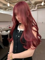 ミル 心斎橋(MIL)&nbsp;チェリーピンク/ロングウェーブ/透明感カラー【心斎橋】