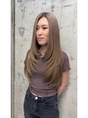 ミルクティーブロンド/ワンホン/デジタルパーマ/伏見桃山
