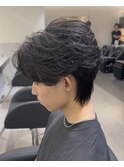 フェザーパーマニュアンスパーマ毛流れ名古屋栄