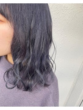 カプア 仙台駅前店(Kapua) 【トリプルカラー】くすみブルーラベンダー　透け感カラー