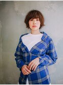 外ハネショートボブ20代/30代/40代/庭瀬