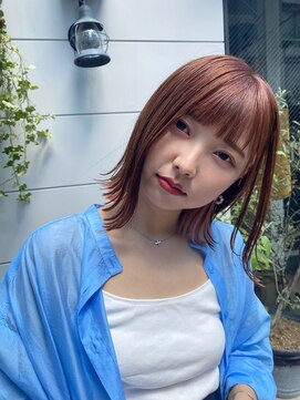 ヘアーデザイン アルエ(HAIR×design ARUE) インナーピンク×切りっぱなし