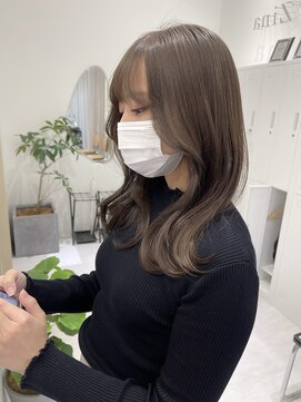 ジーナ 天神(Zina) [Zina西通り]髪質改善/顔まわりカット/ベージュカラー