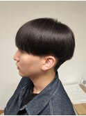 刈り上げショートマッシュナチュラルストレートパーマ