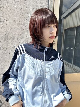 シャルムバイサラ(charme by sarah) ウルフボブ/カシスレッド