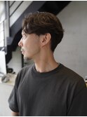 渋髪センターパート/大人メンズヘア/ニュアンスパーマ