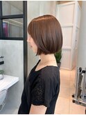 ボブ　大人ボブ　ニュアンスストレート