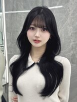 マウルルナ(MAEUL luna)&nbsp;小顔ヘア　顔まわり　黒髪　オリーブグレー　ココアベージュ