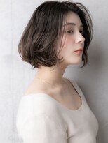 カバーヘア ブリス 戸田公園西口店(COVER HAIR bliss)&nbsp;イヤリングカラーひし形かきあげショートボブX戸田公園30代40代