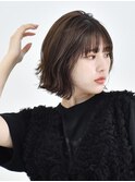 【RAWR】アッシュブラック　切りっぱなしボブ　大人ボブ