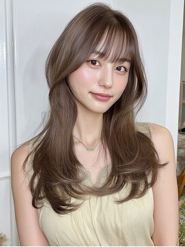 ヘア メイク ハク 横浜(hair make Haku) ミルクティーブロンド/ダークブルー/デジタルパーマ/横浜駅