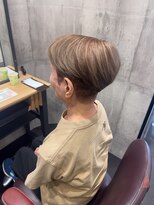 アース 熊本下通店(HAIR & MAKE EARTH)&nbsp;ショート、白髪ぼかしハイライトカラー