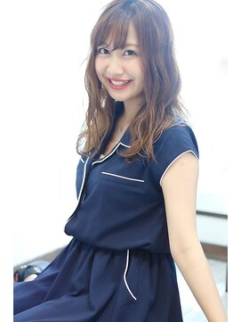 アーレル(Arlel) ☆Arlel 池袋☆シースルー斜めバングジューシーハニーヘア