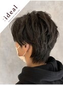 20代30代40代☆メンズ☆黒髪ウルフショートでオシャレ感UP☆