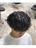 【Nishida】波巻きパーマ×刈り上げマッシュ