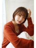20代30代40代ナチュラルボブシースルーバング似合わせ